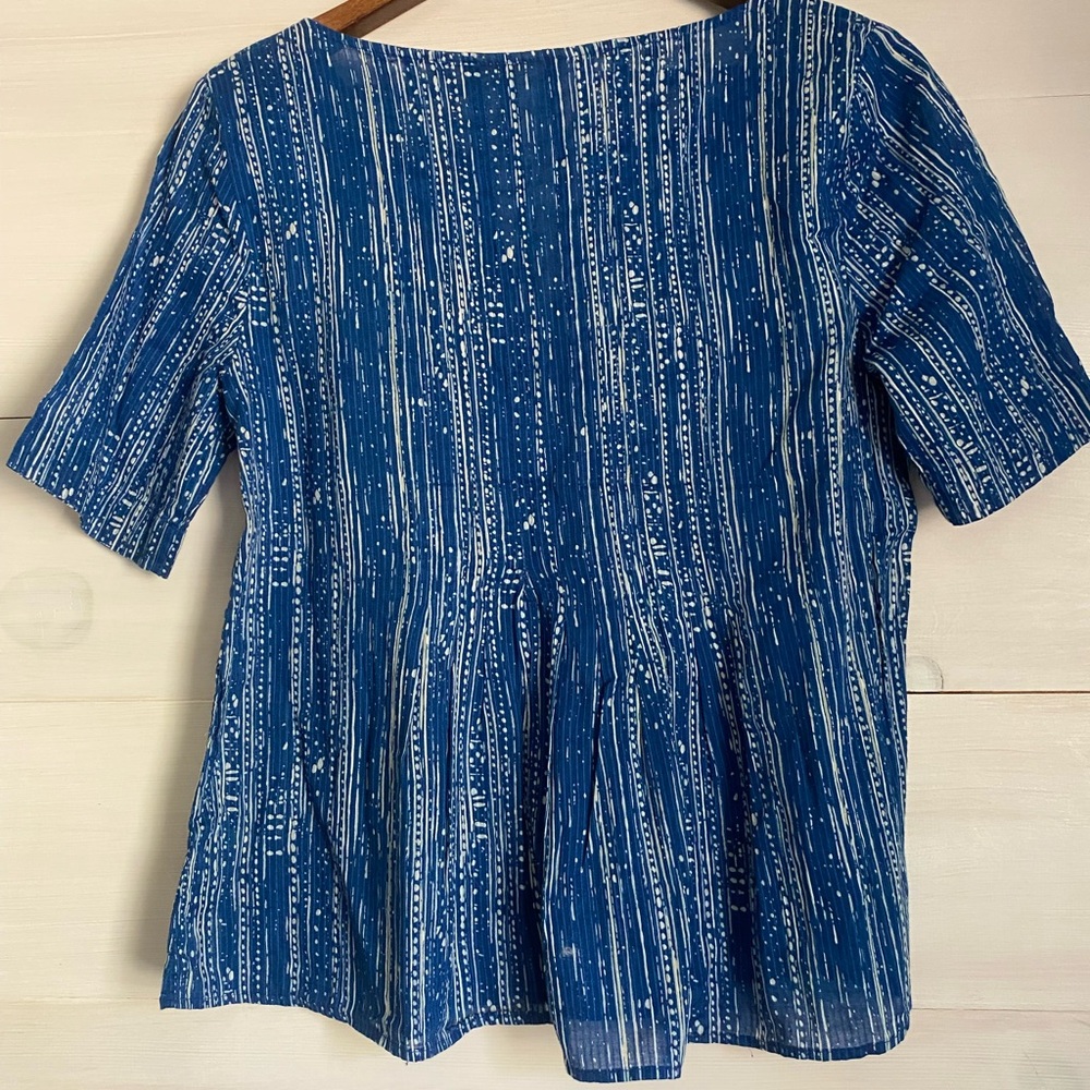 Maeve By Anthropology Blue Top Women’s Size 4 - Picture 6 of 6